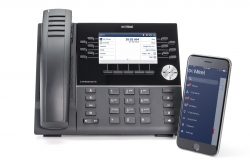 Mitel 6930 with iPhone (Front) (English Display)